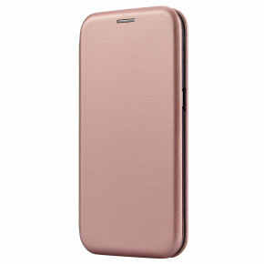 Луксозен кожен калъф тефтер ултра тънък Wallet FLEXI и стойка за Samsung Galaxy S8 G950 златисто розов